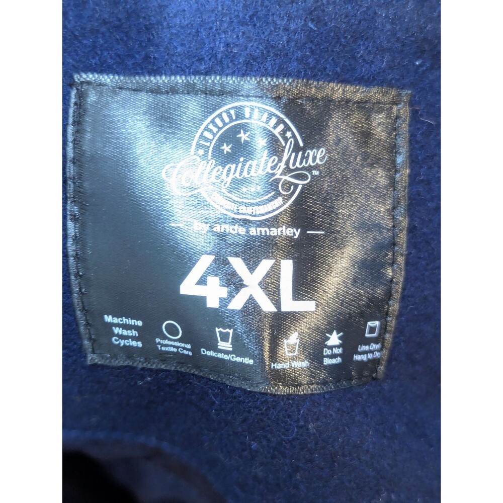 Collegiate Luxe CIAA 1912 Varsity Jacket Men 4XL Navy Blue Wool Chenille... - Picture 5 of 10